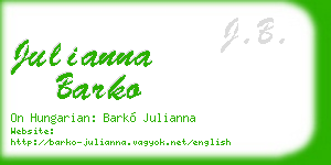 julianna barko business card