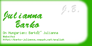 julianna barko business card